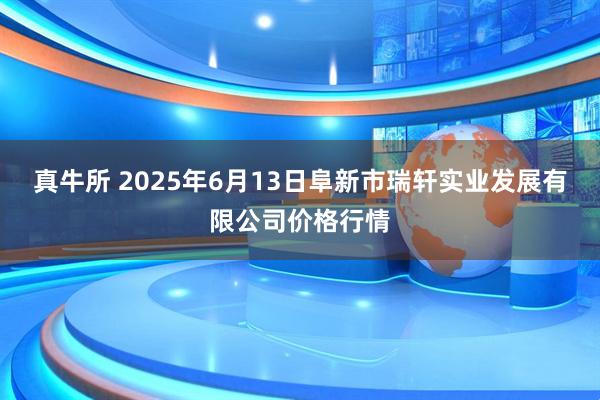 真牛所 2025年6月13日阜新市瑞轩实业发展有限公司价格行情